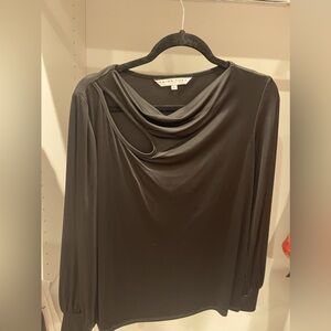 Black satin Trina Turk top